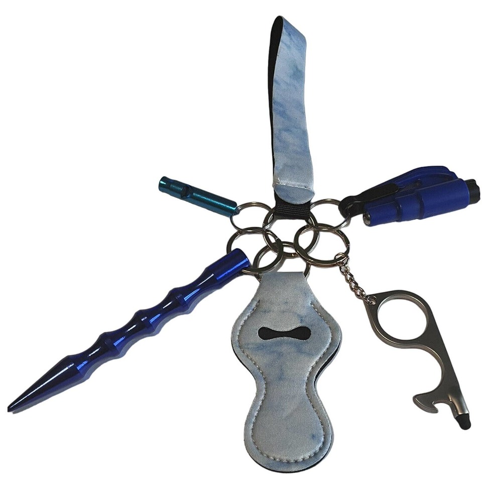 Limited Edition Blue Safety Keychain with Free Gift - Act Now!